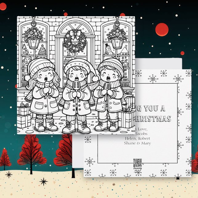 Cartes Pour Fêtes Annuelles Je vous souhaite un joyeux Noël | Couleur (Créateur téléchargé)