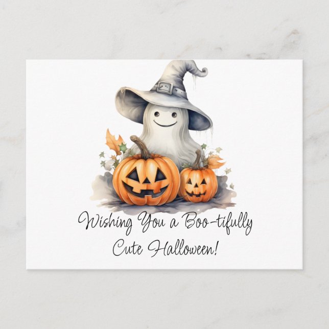 Cartes Pour Fêtes Annuelles Je vous souhaite une belle Halloween Boo-tiful (Devant)