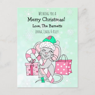 Cartes Pour Fêtes Annuelles Je vous souhaite une jolie souris de Noël