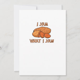 Cartes Pour Fêtes Annuelles Je Yam Ce Que Je Yam Classic Funny Basic