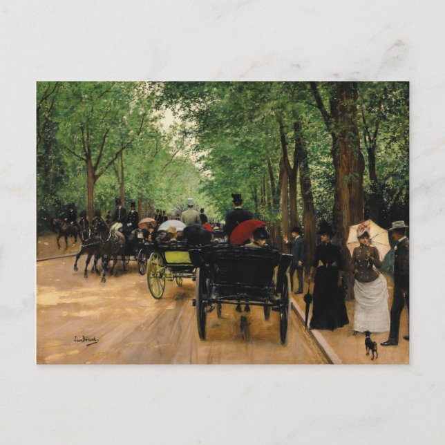 Cartes Pour Fêtes Annuelles Jean Beraud - Bois De Boulogne (Devant)