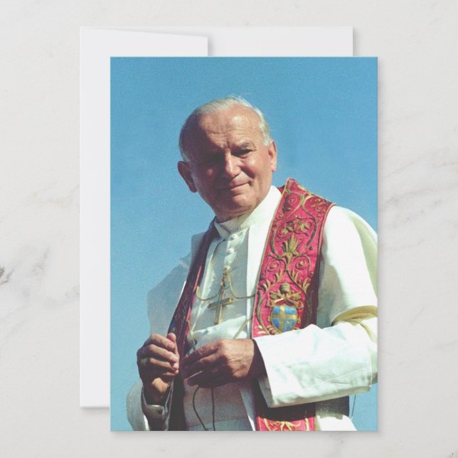 Cartes Pour Fêtes Annuelles Jean-Paul II (Devant)