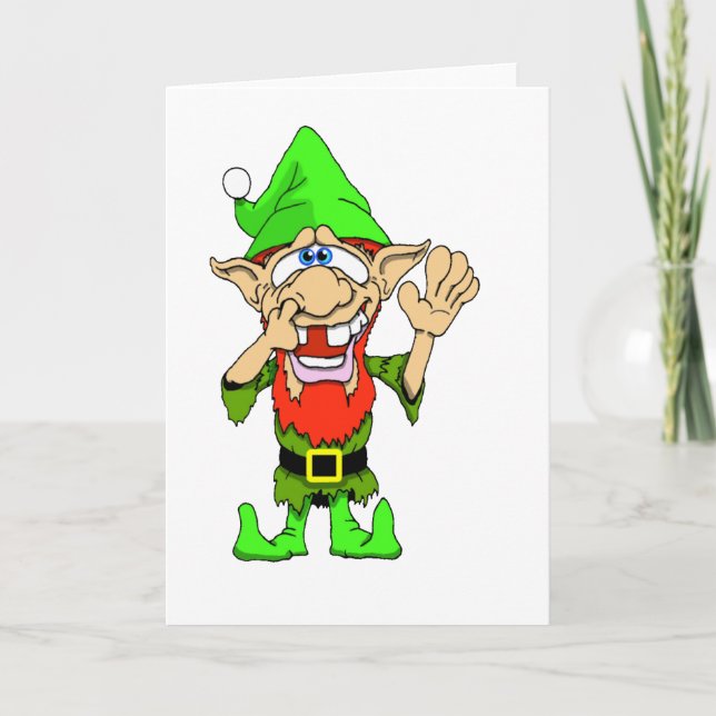 Cartes Pour Fêtes Annuelles Jed Elf tordu (Devant)