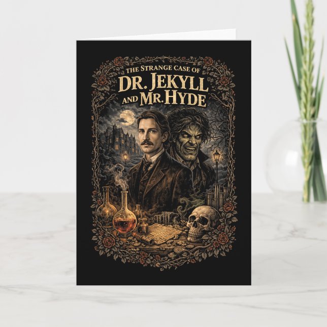 Cartes Pour Fêtes Annuelles Jekyll et Hyde (Devant)
