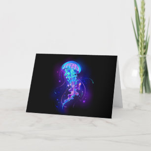 Cartes Pour Fêtes Annuelles Jellyfish éclatante couleur
