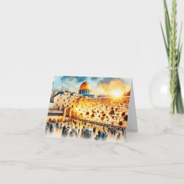 Cartes Pour Fêtes Annuelles Jérusalem du mur occidental (Devant)