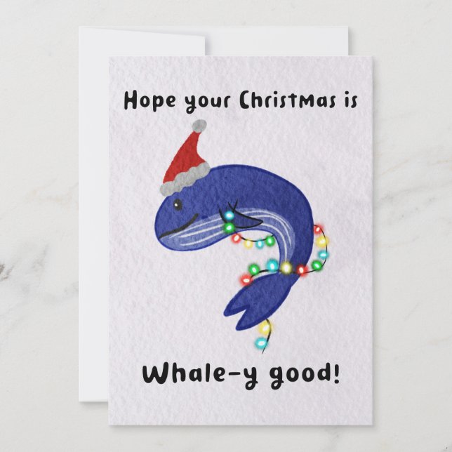 Cartes Pour Fêtes Annuelles J'espère que votre Noël est bon pour la baleine ! (Devant)
