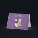 Cartes Pour Fêtes Annuelles Jésus<br><div class="desc">Two heads are better than one,  especially in this interfaith holiday card.</div>