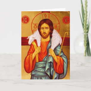 Cartes Pour Fêtes Annuelles Jésus à la recherche du mouton perdu