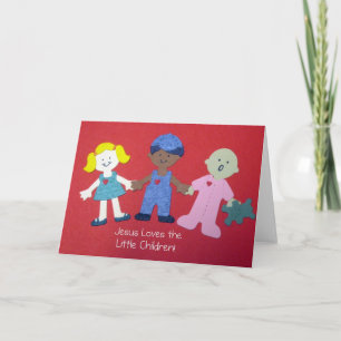 Cartes Pour Fêtes Annuelles Jésus aime les Petits Enfants !