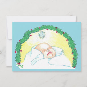 Cartes Pour Fêtes Annuelles Jésus bébé couronné
