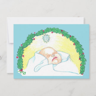 Cartes Pour Fêtes Annuelles Jésus bébé couronné