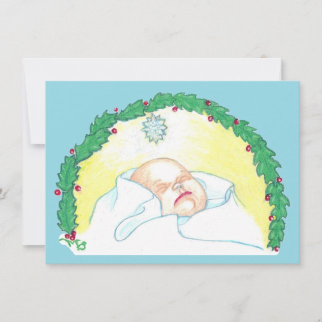 Cartes Pour Fêtes Annuelles Jésus bébé couronné (Devant)