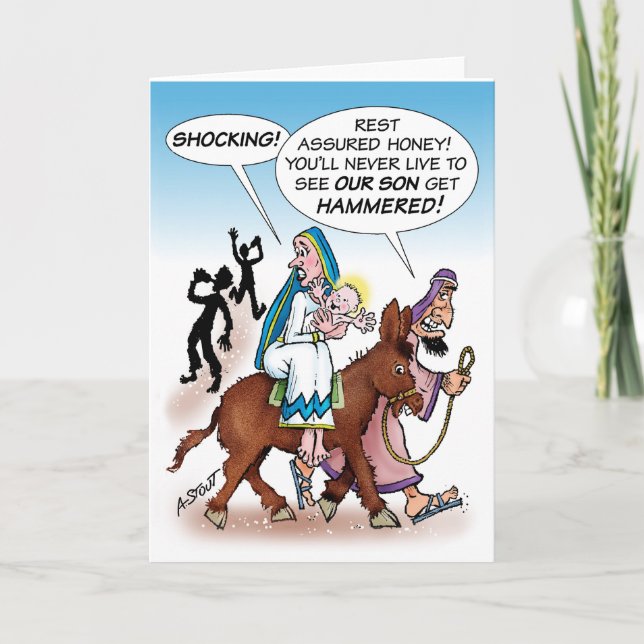 Cartes Pour Fêtes Annuelles Jésus "bourré"?- (Devant)