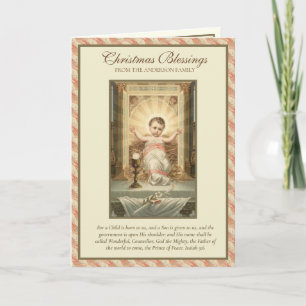 Cartes Pour Fêtes Annuelles Jésus catholique Noël Écriture VIerge Marie