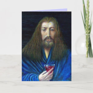 CARTES POUR FÊTES ANNUELLES JÉSUS CHRIST, LA CHALICE