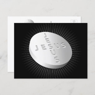 Cartes Pour Fêtes Annuelles Jesus Cures guérit la pilule - Foi chrétienne Prie