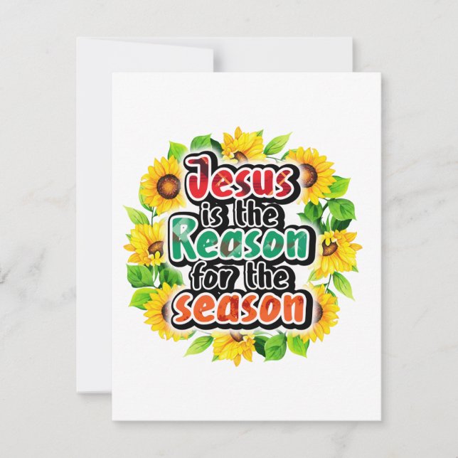 Cartes Pour Fêtes Annuelles Jésus Est La Raison (Devant)
