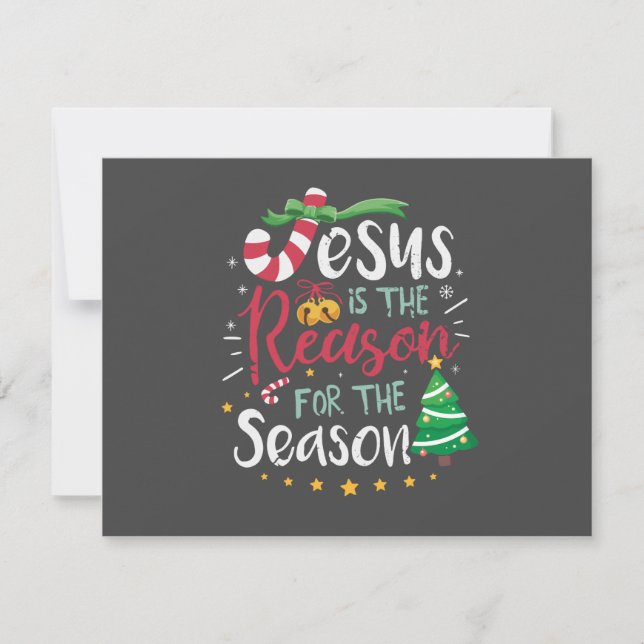 Cartes Pour Fêtes Annuelles Jésus est la raison de la saison (Devant)