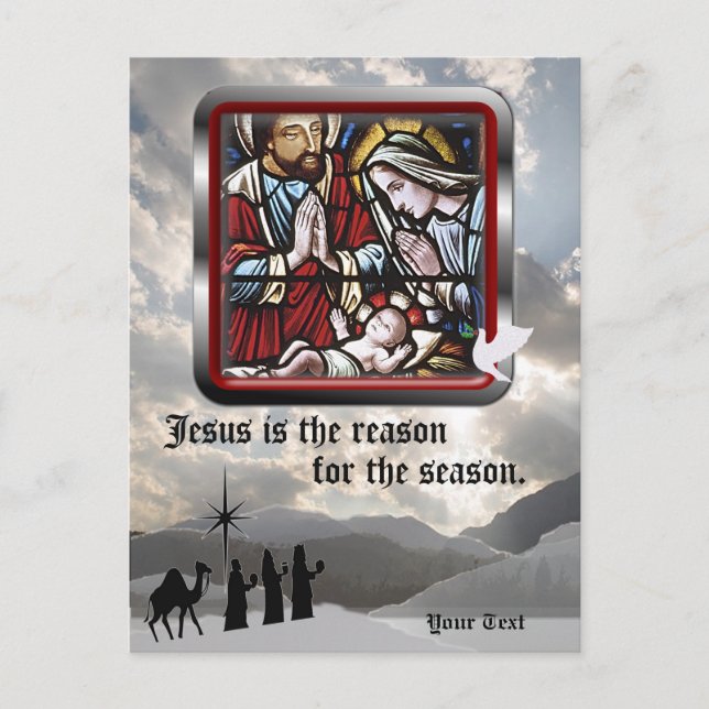 Cartes Pour Fêtes Annuelles Jésus est la raison de la saison - Troisième versi (Devant)