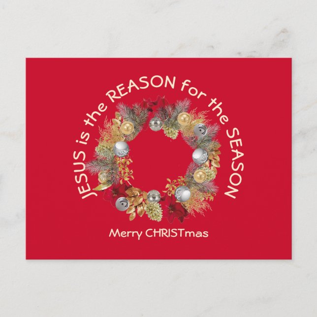 Cartes Pour Fêtes Annuelles JÉSUS EST LA RAISON DE Noël (Devant)