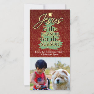 Cartes Pour Fêtes Annuelles Jésus est la raison de Noël chrétien