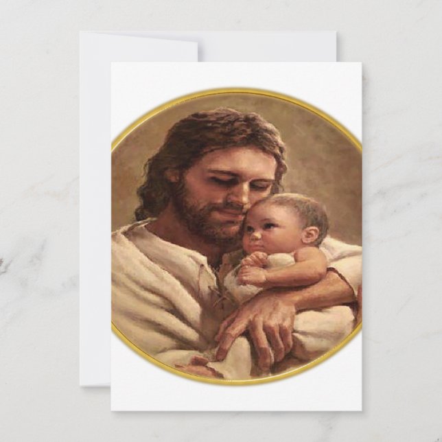 Cartes Pour Fêtes Annuelles Jésus et enfant (Devant)