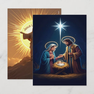 Cartes Pour Fêtes Annuelles Jésus m'aime 2025 Vacances Foi 2026