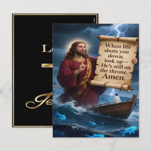 Cartes Pour Fêtes Annuelles Jésus m'aime 2025 Vacances Foi 2026