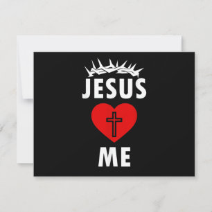 Cartes Pour Fêtes Annuelles Jésus m'aime chrétien religieux