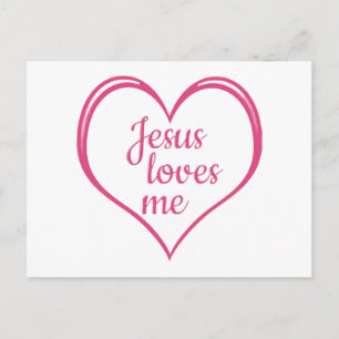 Cartes Pour Fêtes Annuelles JÉSUS M'AIME dans le cœur