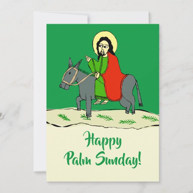 Cartes Pour Fêtes Annuelles Jesus Palm Sunday Envoyer via Texte Télécharger (Devant)