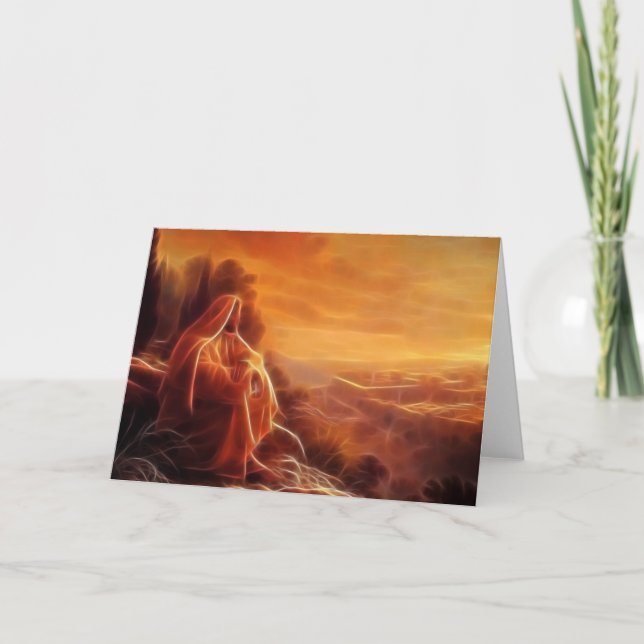 Cartes Pour Fêtes Annuelles Jésus Pense À Vous (Devant)