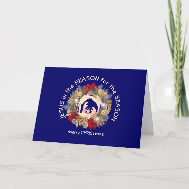 Cartes Pour Fêtes Annuelles JÉSUS RAISON POUR Noël SAISON (Devant)