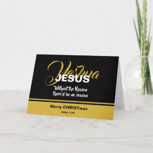 Cartes Pour Fêtes Annuelles JÉSUS RAISON SAISON Écriture chrétienne NOËL