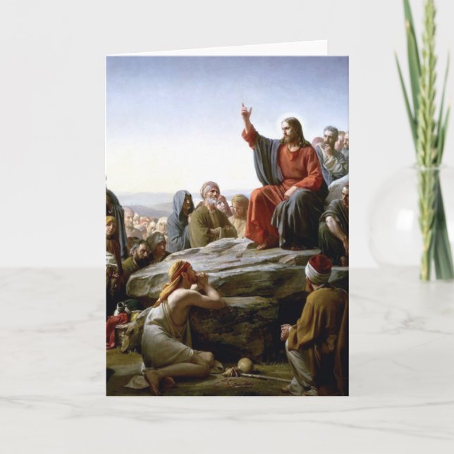 Cartes Pour Fêtes Annuelles Jesus 's Sermon-on-The-Mount-by-Bloch (Devant)