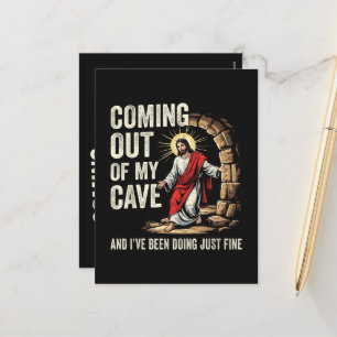 Cartes Pour Fêtes Annuelles Jésus sortant de ma grotte