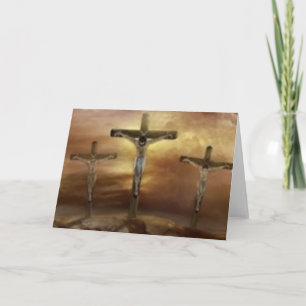 CARTES POUR FÊTES ANNUELLES JÉSUS SUR LA CROIX
