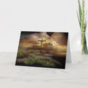 CARTES POUR FÊTES ANNUELLES JÉSUS SUR LA CROIX
