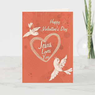 Cartes Pour Fêtes Annuelles Jésus vous aime Jean 3:16 Saint Valentin