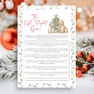 Cartes Pour Fêtes Annuelles Jeu amusant de Noël gauche droite