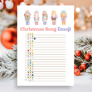 Cartes Pour Fêtes Annuelles Jeu amusant d'Emoji de chanson de Noël Casse-Noise