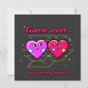 Cartes Pour Fêtes Annuelles Jeu d'arcade rétro des années 80 pour la Saint-Val