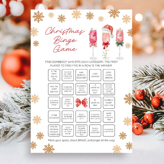 Cartes Pour Fêtes Annuelles Jeu de Bingo de Noël (Bingo Game Christmas Game Card)