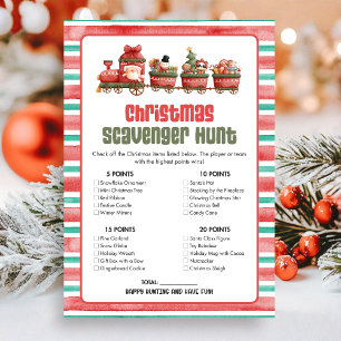 Cartes Pour Fêtes Annuelles Jeu de chasse au trésor de Noël