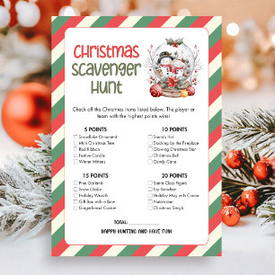 Cartes Pour Fêtes Annuelles Jeu de chasse au trésor de Noël
