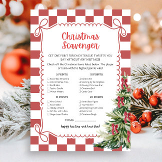 Cartes Pour Fêtes Annuelles Jeu de chasse au trésor de Noël