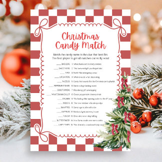 Cartes Pour Fêtes Annuelles Jeu de correspondance de bonbons de Noël