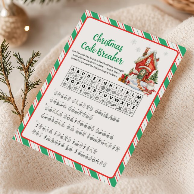Cartes Pour Fêtes Annuelles Jeu de décodeur pour la fête de Noël  (Christmas Party Games)