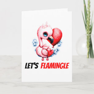 Cartes Pour Fêtes Annuelles jeu de Flamants roses Belle bébé flamingo flamin